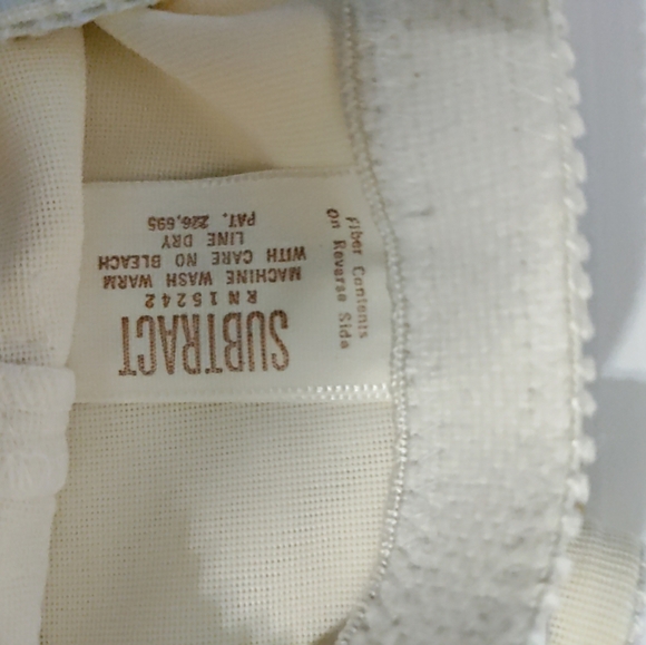 Vintage 1978 SUBTRACT White Pants Liner sz 32 –Firm Control Shapewear Style 2507 - Picture 7 of 7